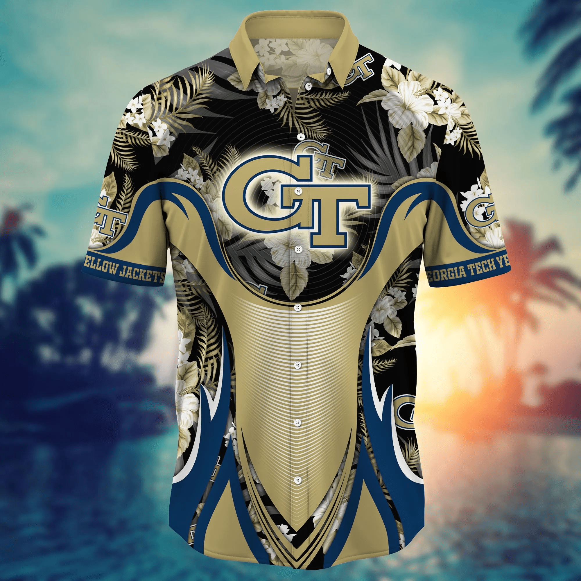 Georgia Tech Yellow Jackets NCAA Hawaiian Shirt Mosquito Bites Aloha Shirt