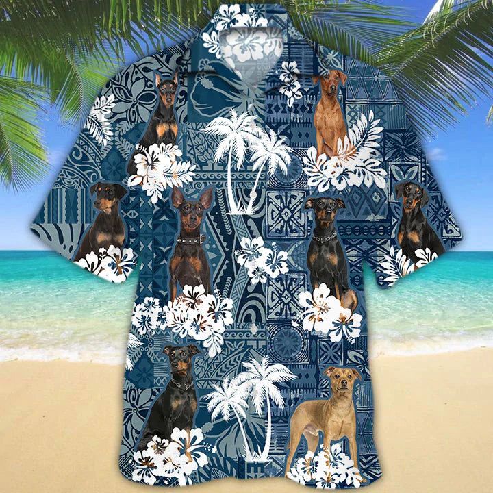 German Pinscher Hawaiian Shirt, Flower Dog Short Sleeve Hawaiian Aloha Shirt, Hawaiian Shirt For Men, Women German Pinscher Hawaiian Shirt, Flower Dog Short Sleeve Hawaiian Aloha Shirt, Hawaiian Shirt For Men, Women