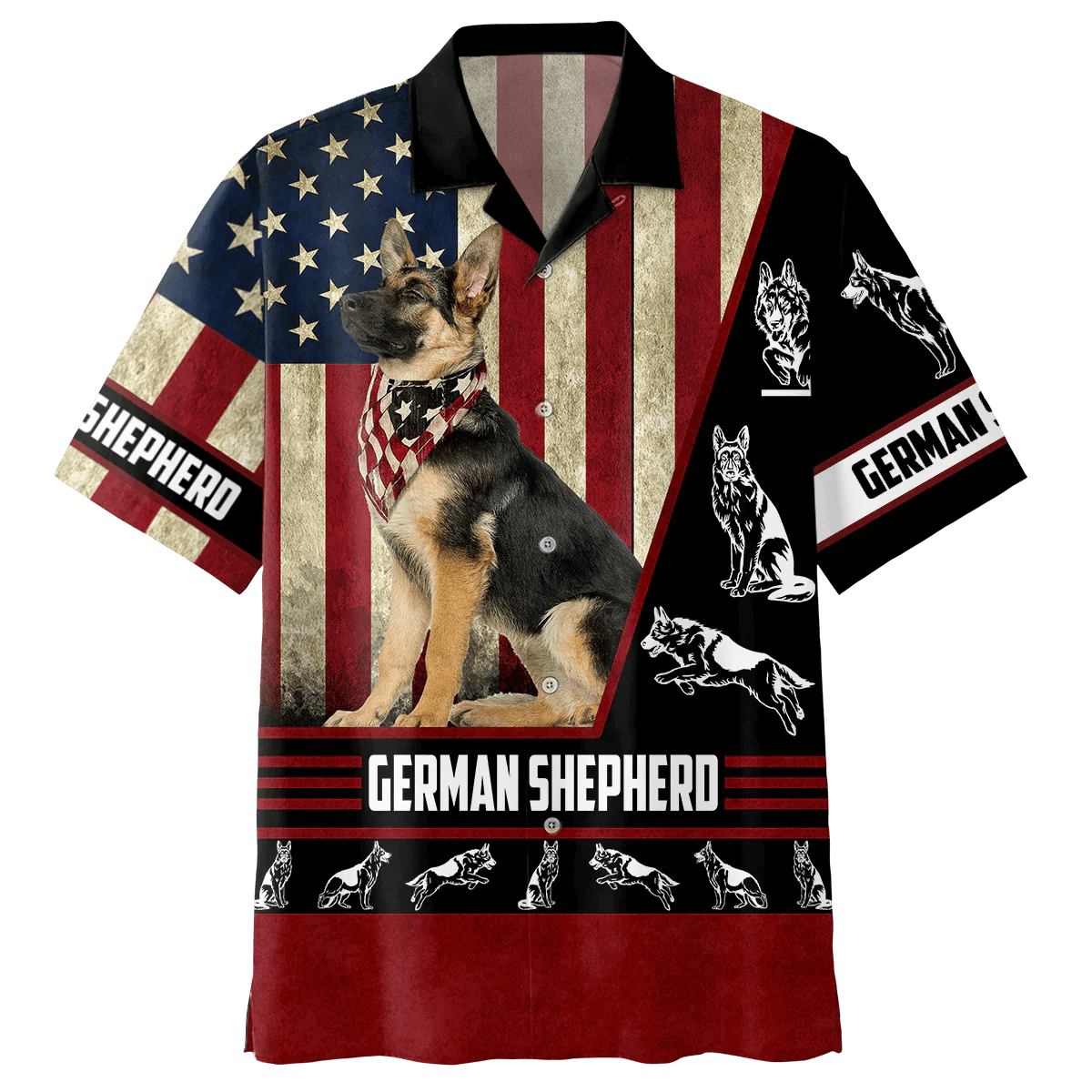 German Shepherd American Trendy Hawaiian Shirt, Summer Gift For Dog Lovers