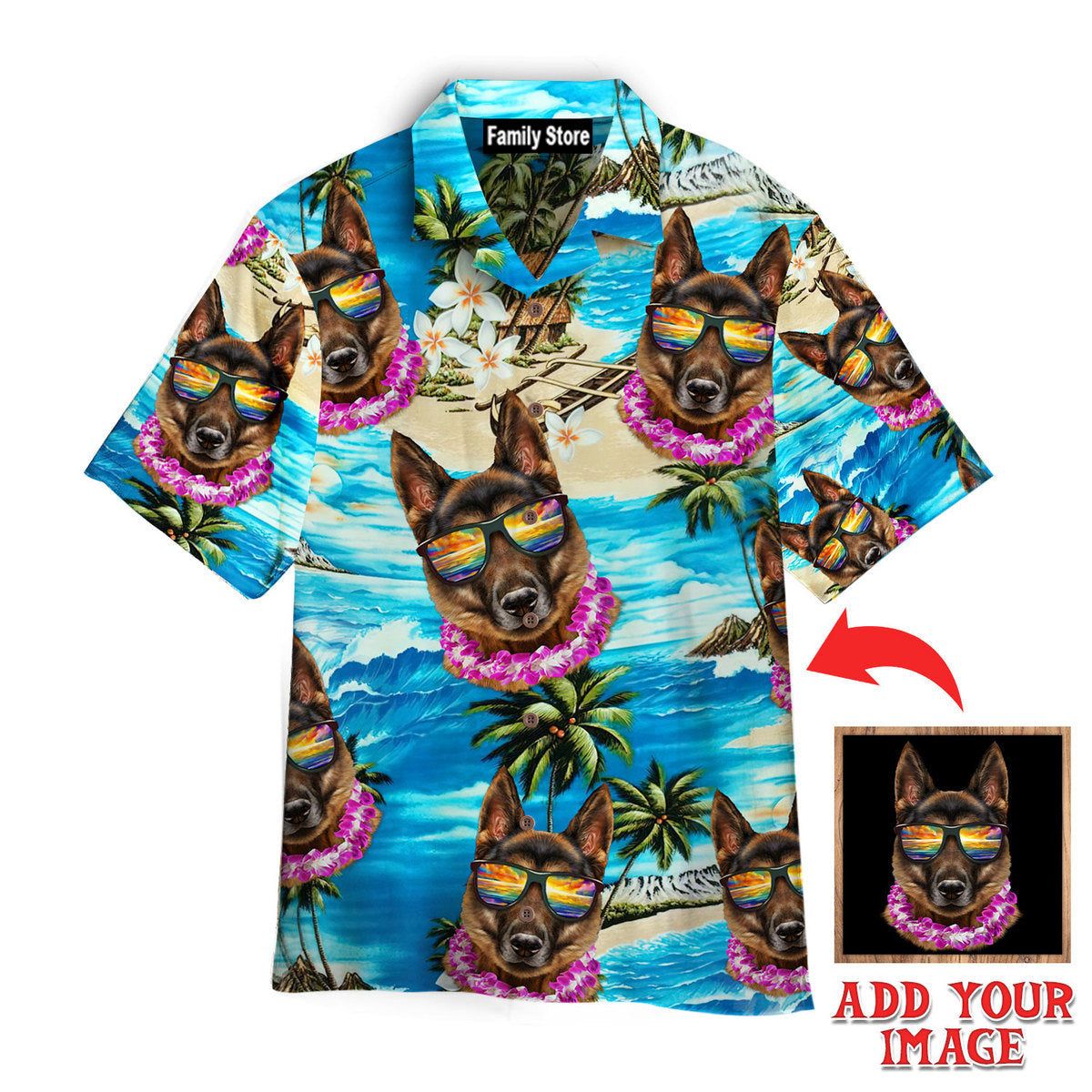 German Shepherd Custom Hawaiian Shirt