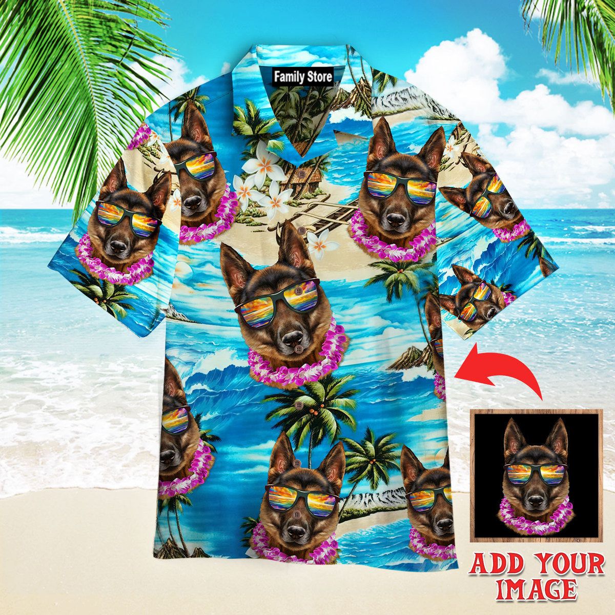 German Shepherd Custom Hawaiian Shirt
