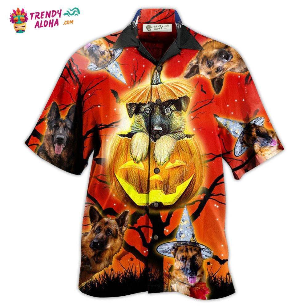 German Shepherd Dog Cute Halloween Hawaiian Shirt – Trendy Aloha German Shepherd Dog Cute Halloween Hawaiian Shirt – Trendy Aloha