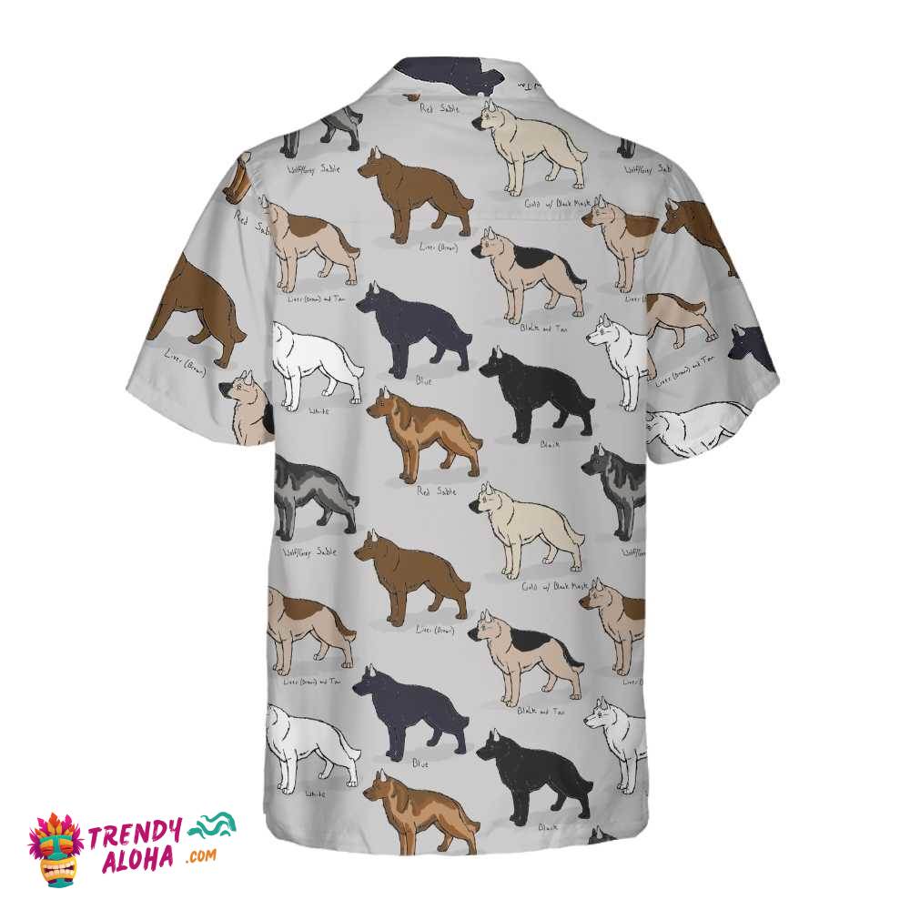 German Shepherd Dog Hawaiian Shirt, Funny German Shepherd Shirt, Dog Hawaiian Shirt For Adults