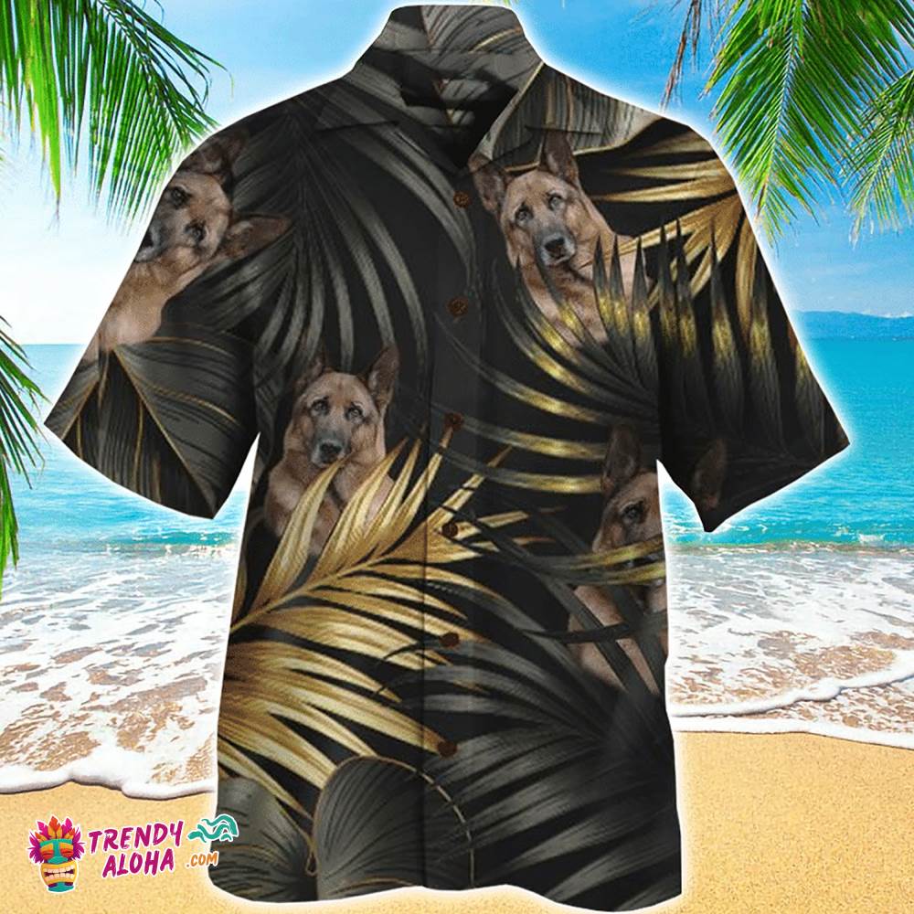 German Shepherd Hawaiian Aloha Beach Shirt