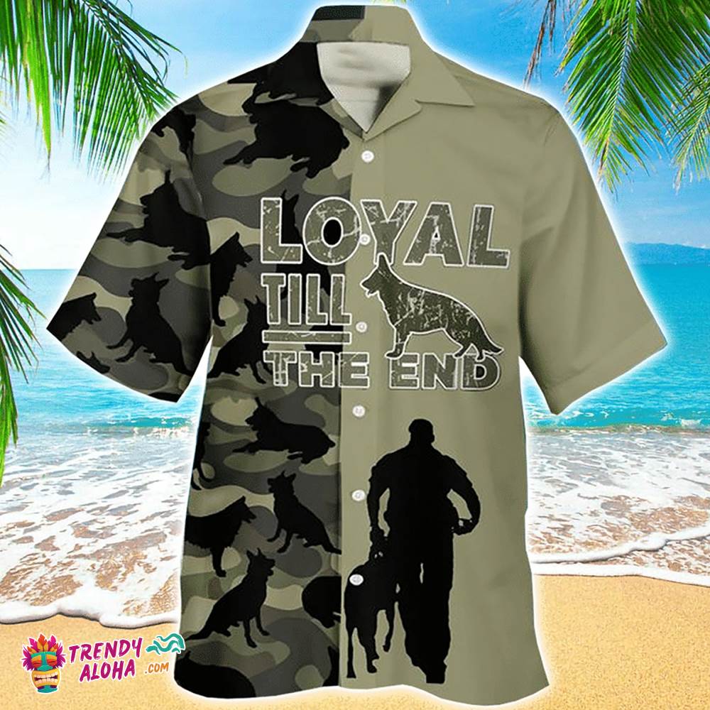 German Shepherd Hawaiian Aloha Beach Shirt