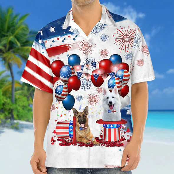 German Shepherd Independence Day Trendy Hawaiian Shirt For Men And Women, 4Th Of July Trendy Hawaiian Shirt