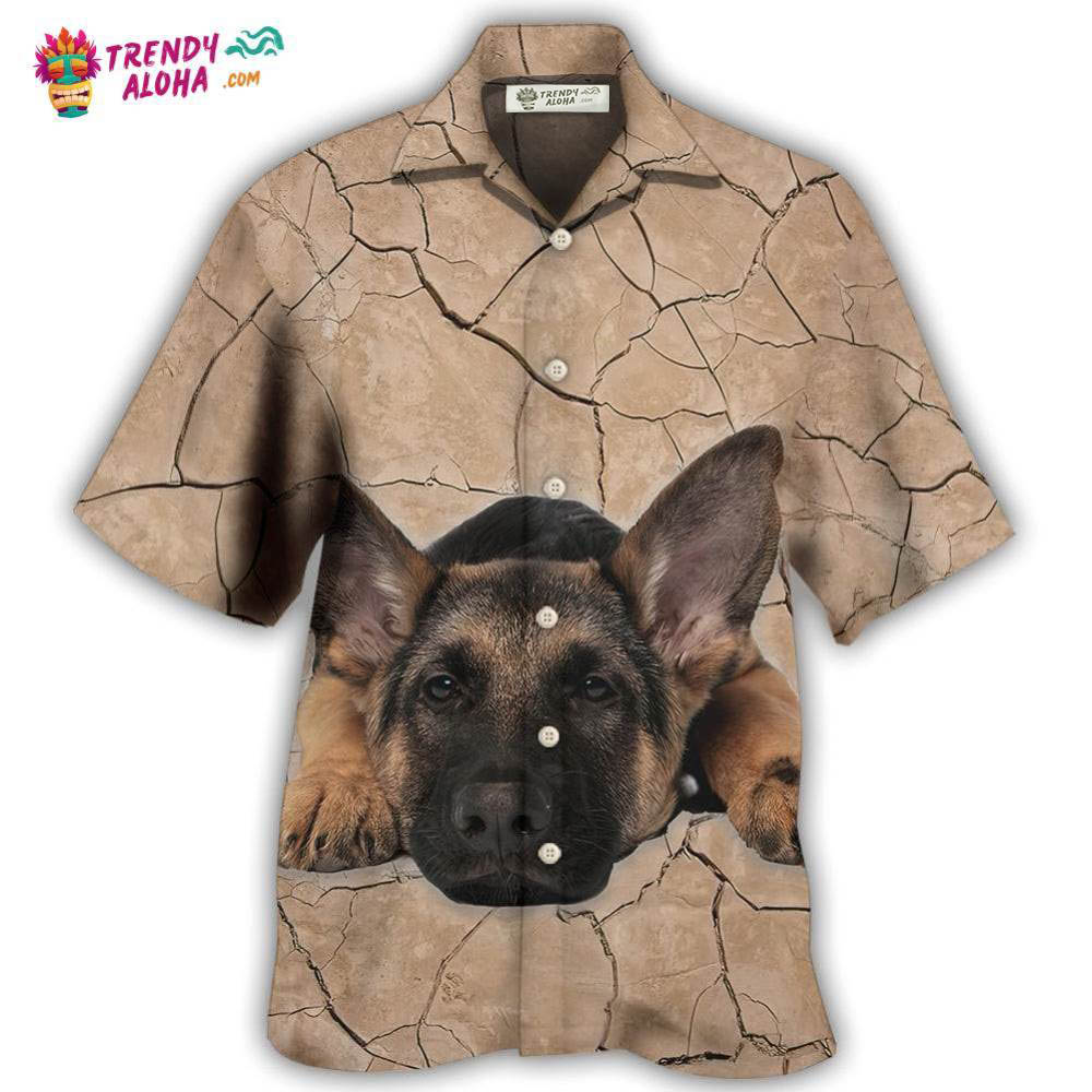 German Shepherd On The Ground Hawaiian Shirt – Trendy Aloha German Shepherd On The Ground Hawaiian Shirt – Trendy Aloha