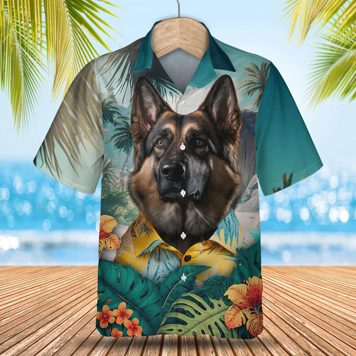 German Shepherd Tropical Trendy Hawaiian Shirt, Dog Trendy Hawaiian Shirt, Gifts For Dog Lover