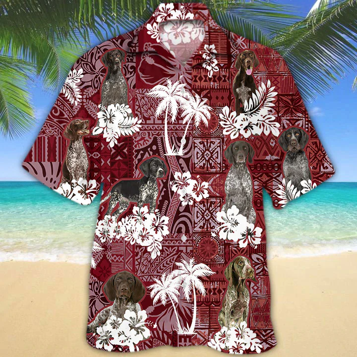 German Shorthaired Pointer Dog Lovers Hawaiian Shirt
