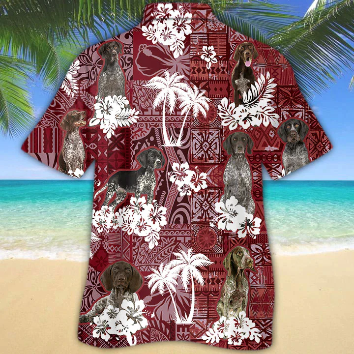 German Shorthaired Pointer Trendy Hawaiian Shirt, Gift For Dog Lover Shirts, Men’s Trendy Hawaiian Shirt
