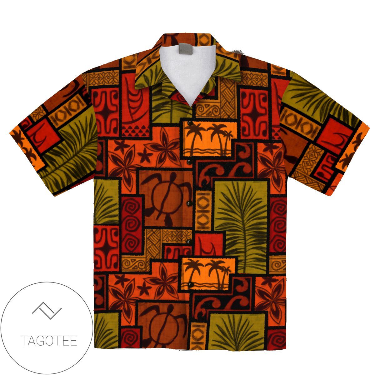 Get Here Africanpattern Turtle Tropical Hawaiian Shirts