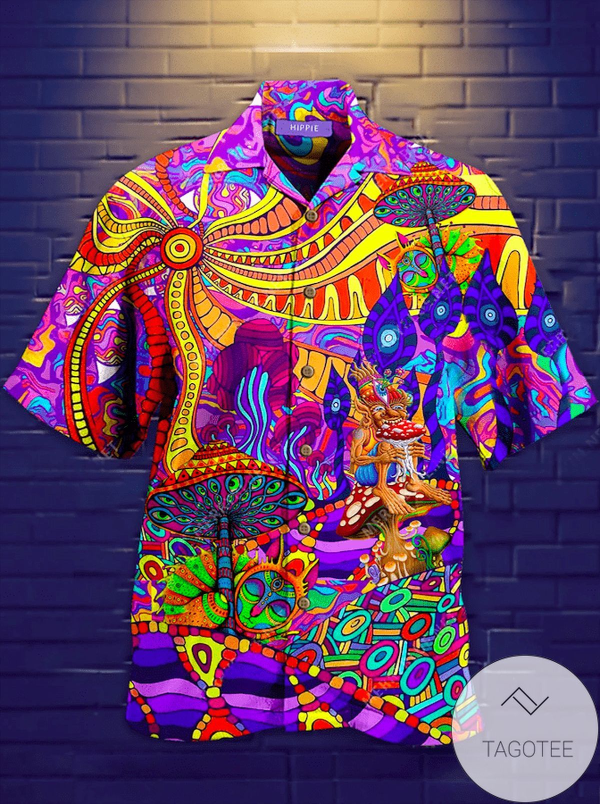 Get Here Awesome Colorful Psychedelic Be Groovy Hawaiian Shirts