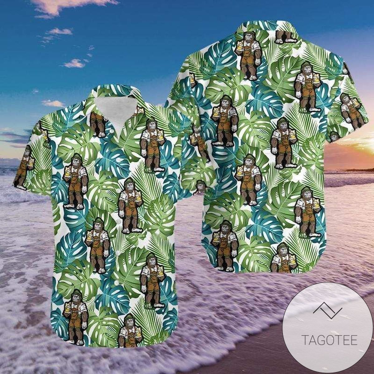 Get Here Bigfoot SasquatcLove Beer Summer Vibe Tropical Hawaiian Shirts