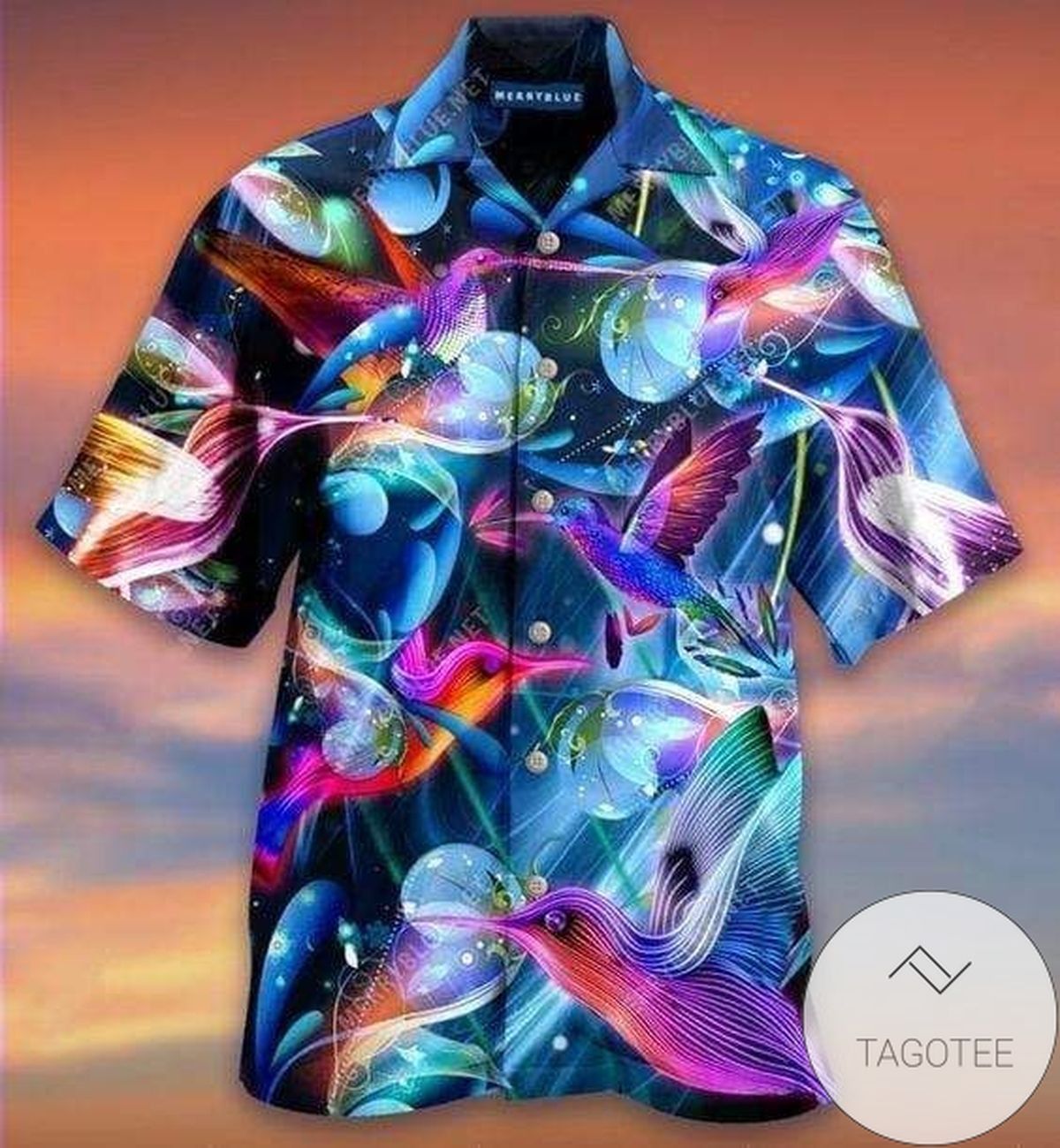 Get Here Hawaiian Shirts Spread Your Wings Hummingbird