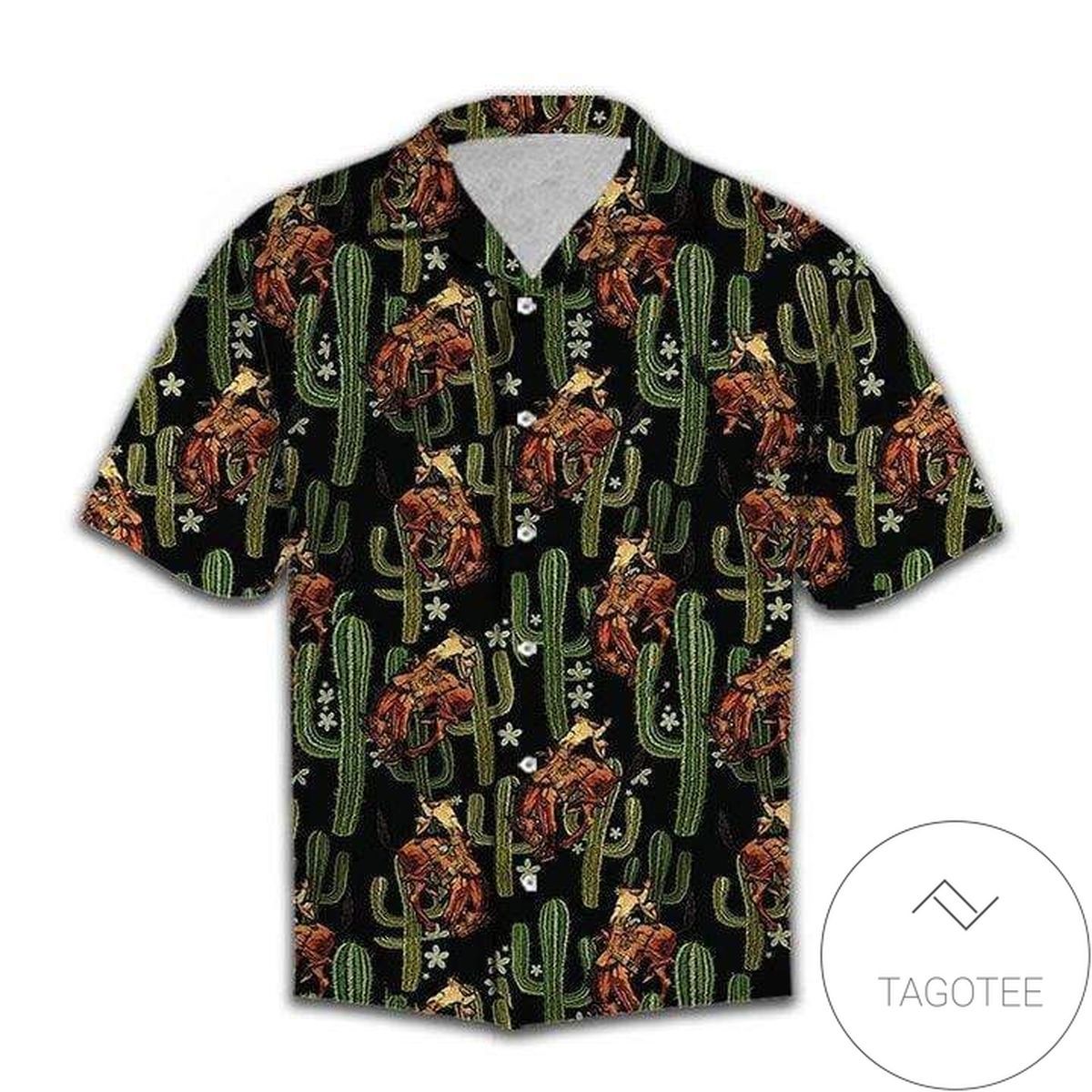 Get Now Cowboy Cactus Tropical Unisex Hawaiian Shirts L