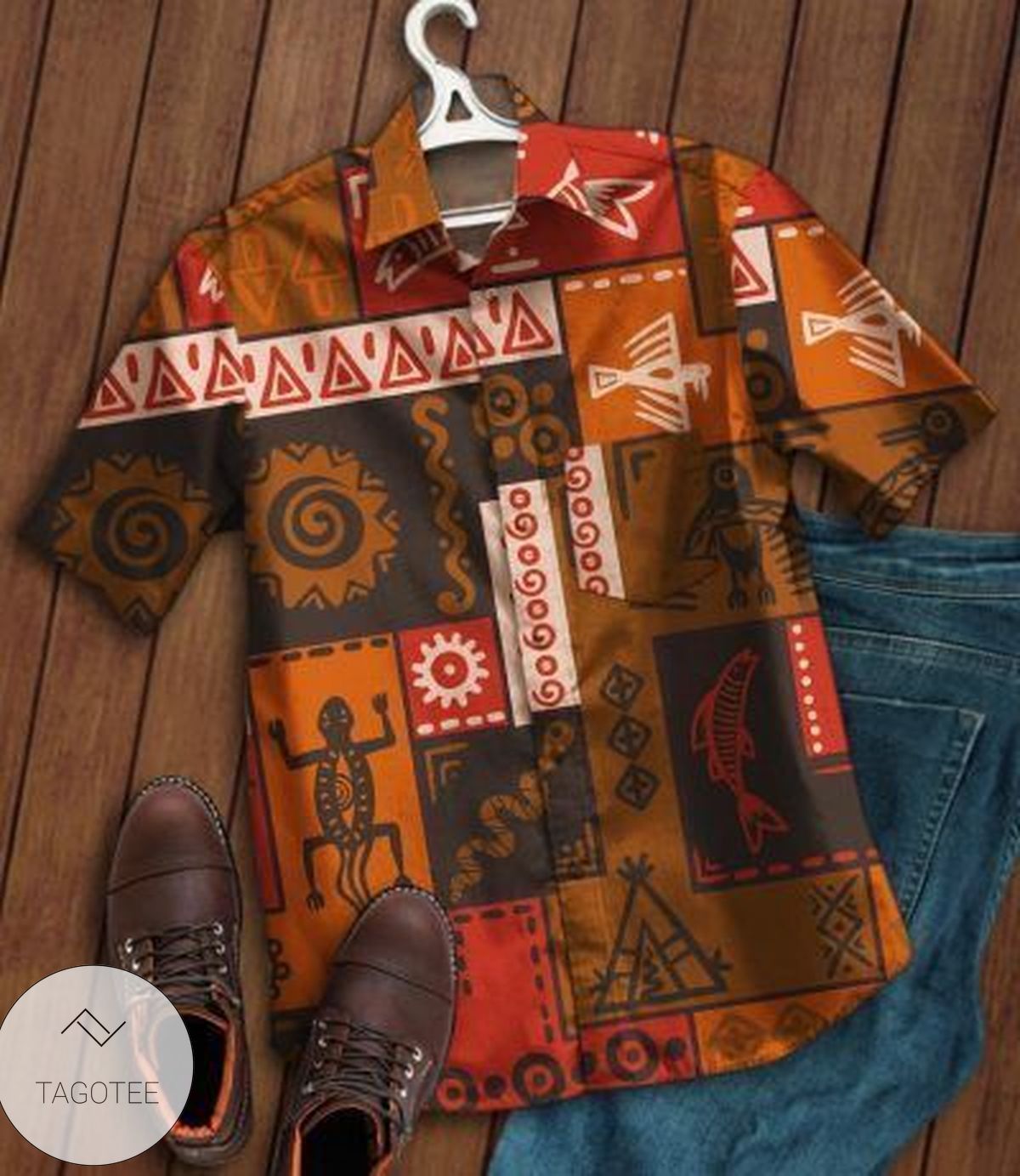 Gettyshirt Hot Tribal Pattern Vintage Have Pocket Hawaiian Shirt