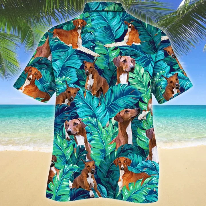Gift For Azawakh Dog Lovers Summer Beach Palm Tree Trendy Hawaiian Shirt