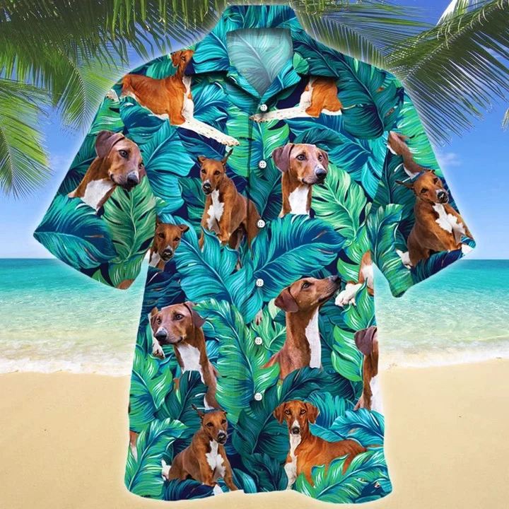 Gift For Azawakh Dog Lovers Summer Beach Palm Tree Trendy Hawaiian Shirt Gift For Azawakh Dog Lovers Summer Beach Palm Tree Trendy Hawaiian Shirt
