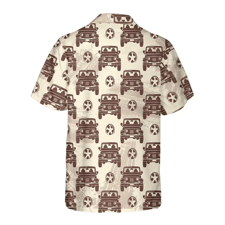 Gift For Cars Lovers Retro Jeeps Seamless Pattern Trendy Hawaiian Shirt