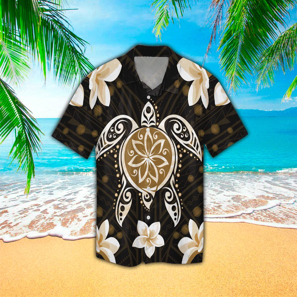 Gift For Turtle Lover, Turtle Trendy Hawaiian Shirt New, Trendy Hawaiian Shirts For Men Short Sleeve Aloha Beach Shirt