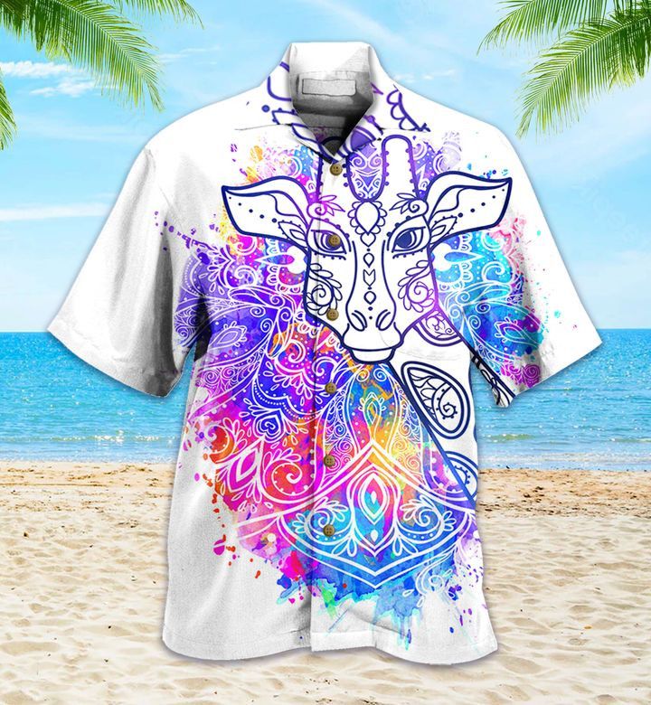 Giraffe Cute Colorful Hawaiian Shirt 3D Summer Gifts
