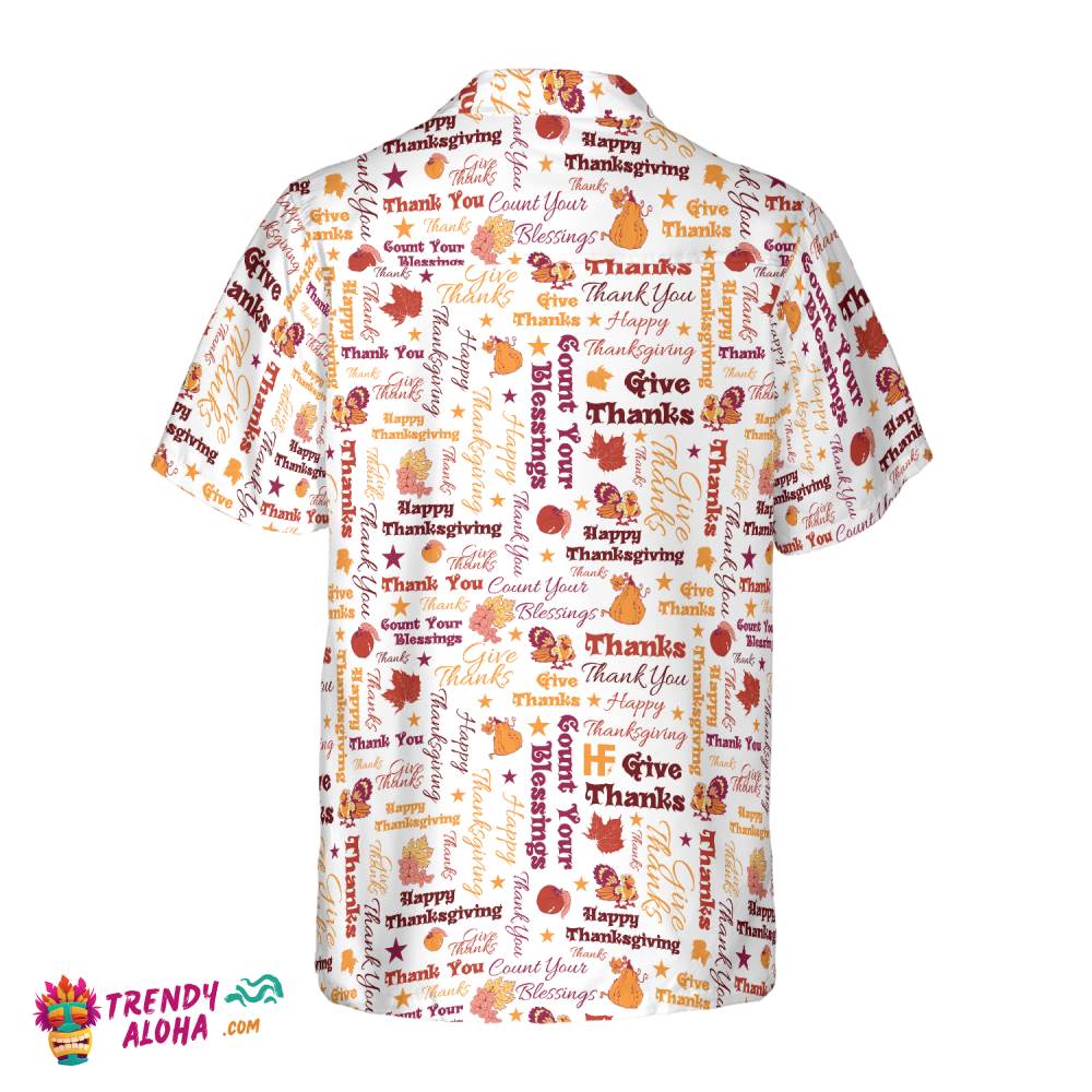 Give Thanks For Thanksgiving Day Hawaiian Shirt