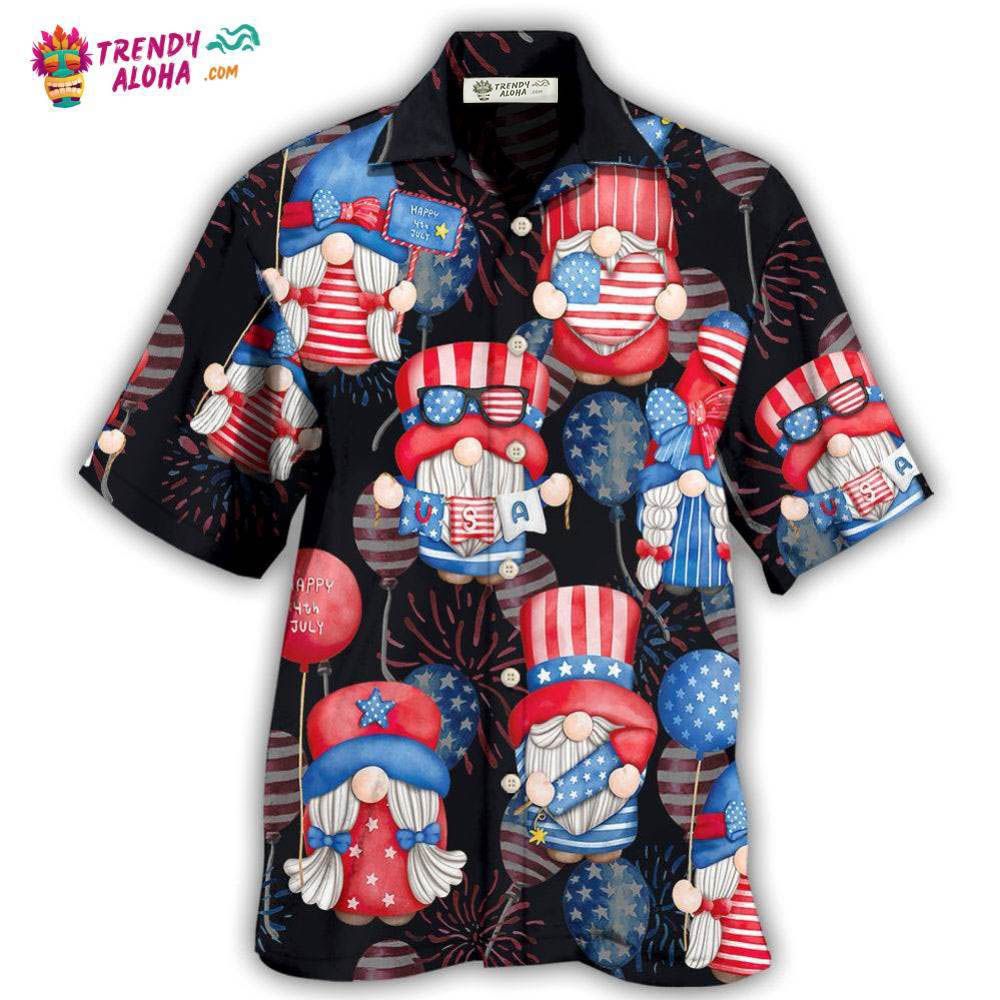 Gnome America Independence Day Fourth Of July Hawaiian Shirt – Trendy Aloha Gnome America Independence Day Fourth Of July Hawaiian Shirt – Trendy Aloha