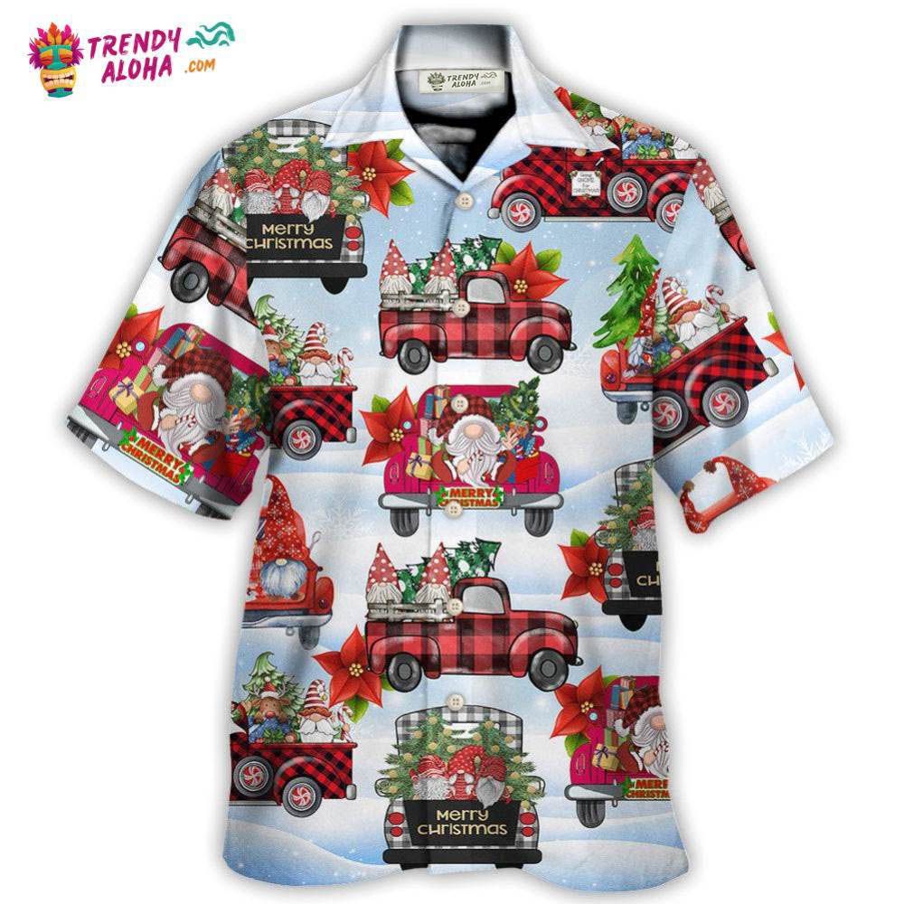 Gnome And Christmas Truck Merry Xmas Hawaiian Shirt – Trendy Aloha Gnome And Christmas Truck Merry Xmas Hawaiian Shirt – Trendy Aloha