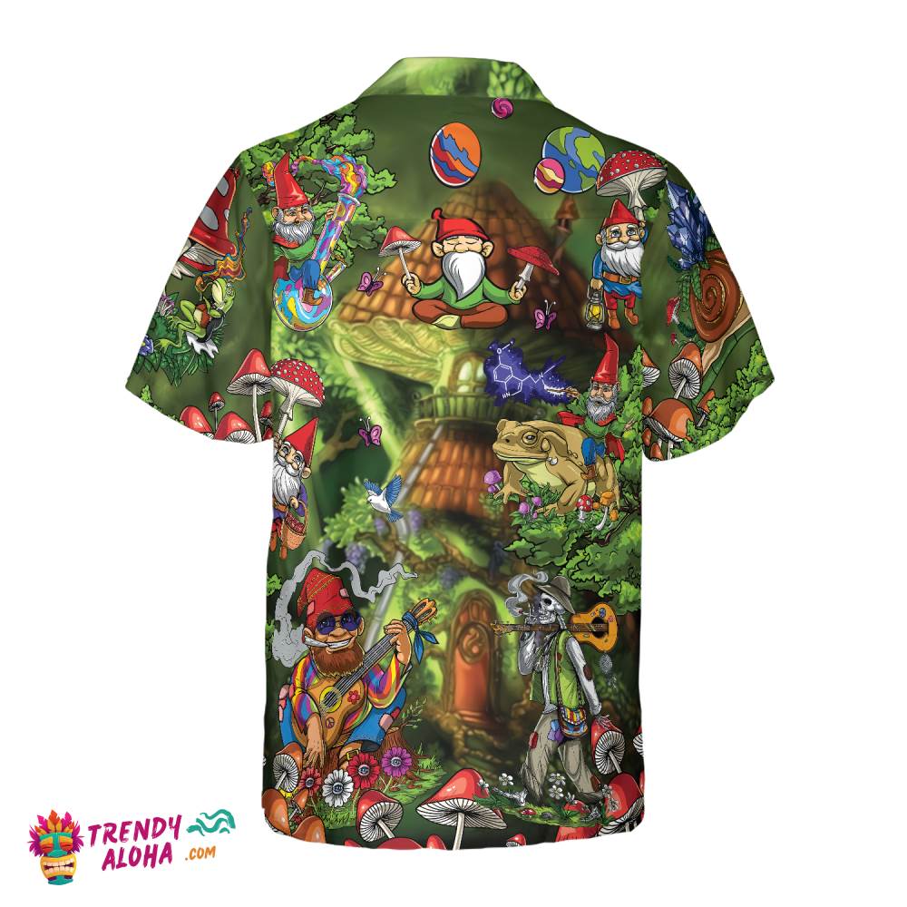 Gnome Hippie Hawaiian Shirt