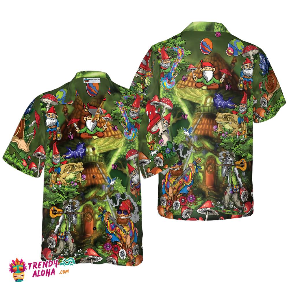 Gnome Hippie Hawaiian Shirt Gnome Hippie Hawaiian Shirt
