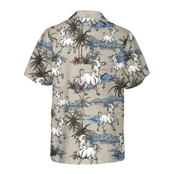 Goat Island Pattern All Printed 3D Trendy Hawaiian Shirt, Summer Gifts For Men And Women