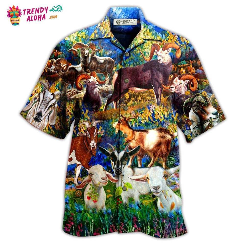 Goat Love Animals Life Grass Hawaiian Shirt – Trendy Aloha Goat Love Animals Life Grass Hawaiian Shirt – Trendy Aloha