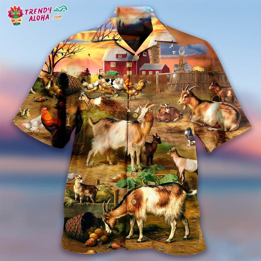 Goat Love Funny Farm Hawaiian Shirt – Trendy Aloha