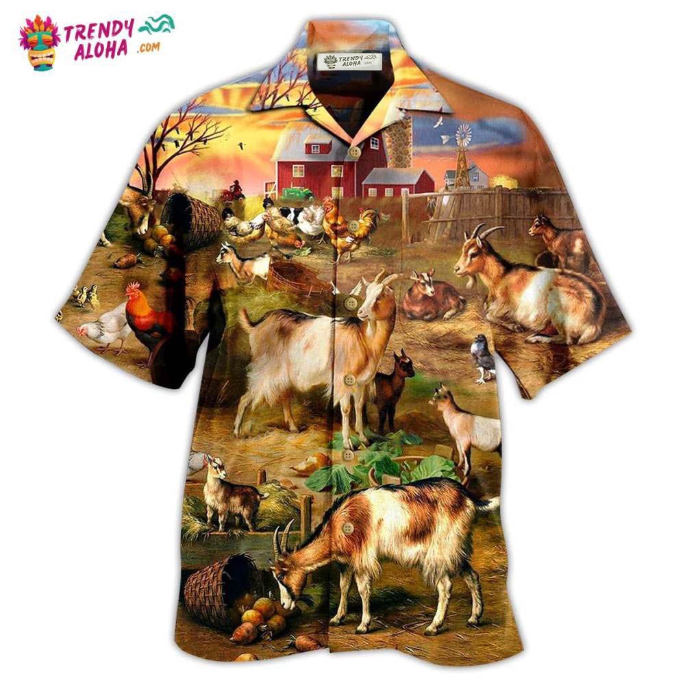Goat Love Funny Farm Hawaiian Shirt – Trendy Aloha Goat Love Funny Farm Hawaiian Shirt – Trendy Aloha