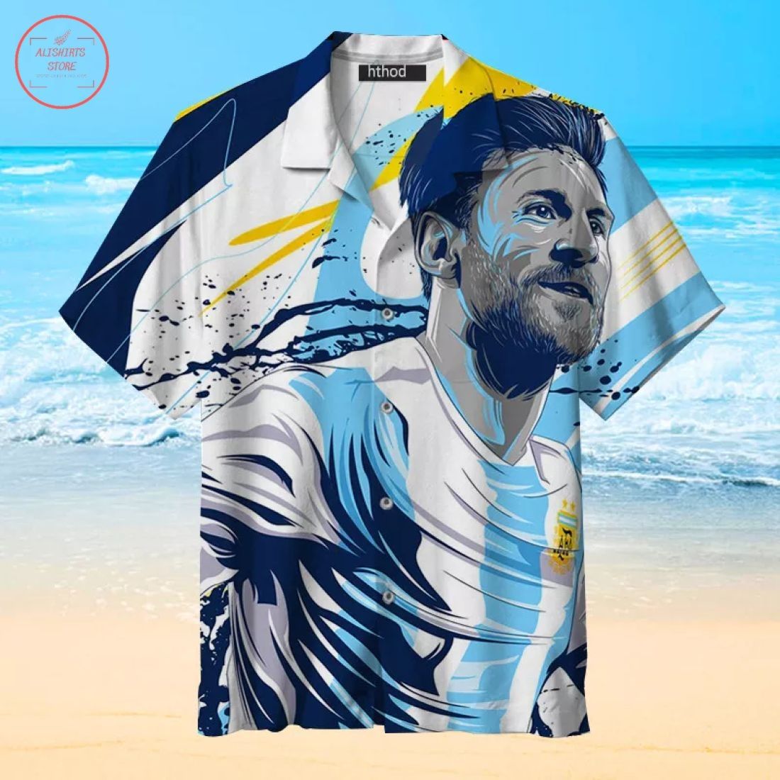 Goat Messi Soccer Legend Hawaiian Shirt Design