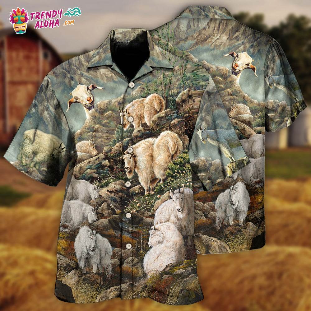 Goat Mountain Wild Life Hawaiian Shirt – Trendy Aloha