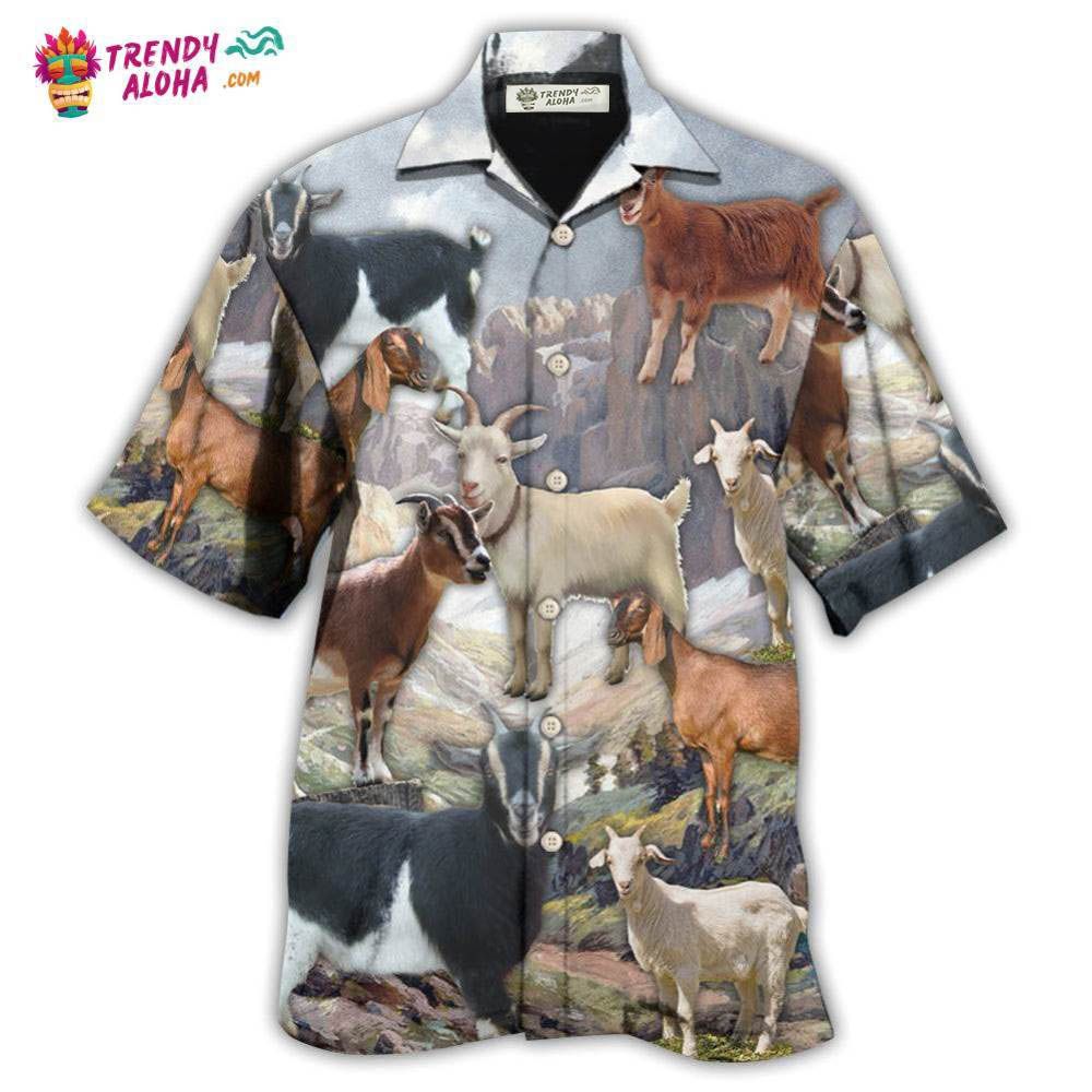 Goat On Mountain Hawaiian Shirt – Trendy Aloha Goat On Mountain Hawaiian Shirt – Trendy Aloha