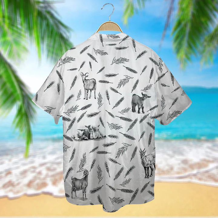 Goat Pattern – Trendy Hawaiian Shirt, Animal Farm Goat Trendy Hawaiian Shirts For Men, Women