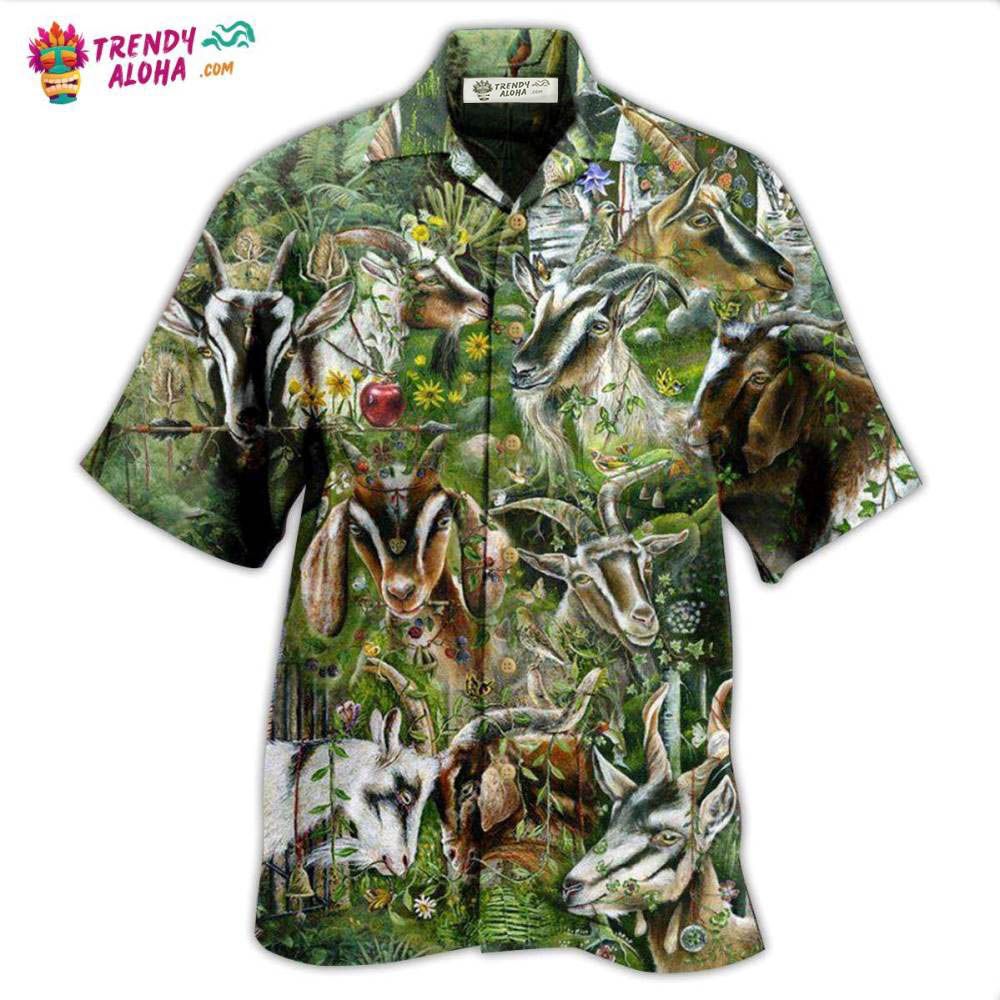 Goat Wild Goat Love Forest Hawaiian Shirt – Trendy Aloha
