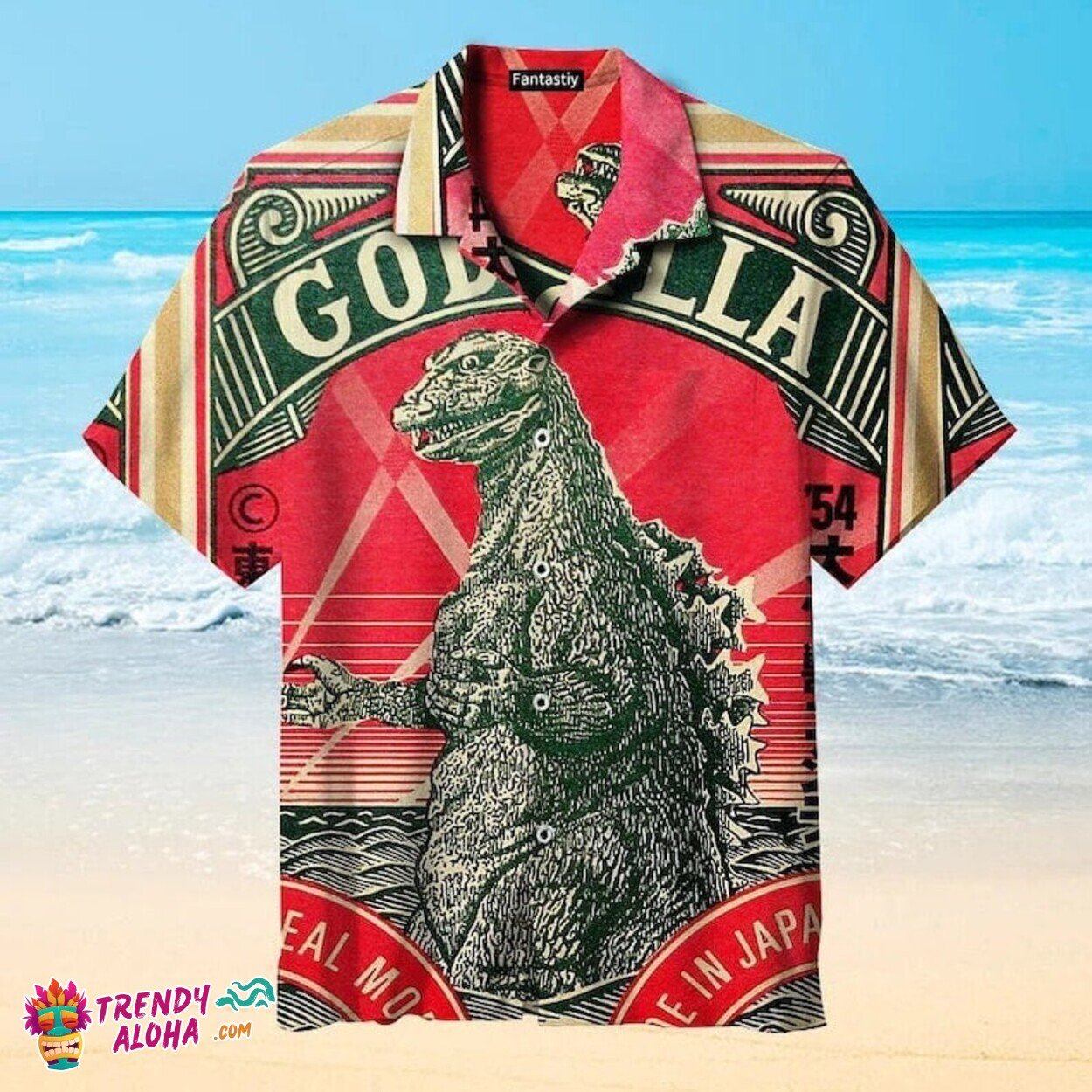 Godzilla King of Monsters 3D Hawaiian Shirt for Fans Retro