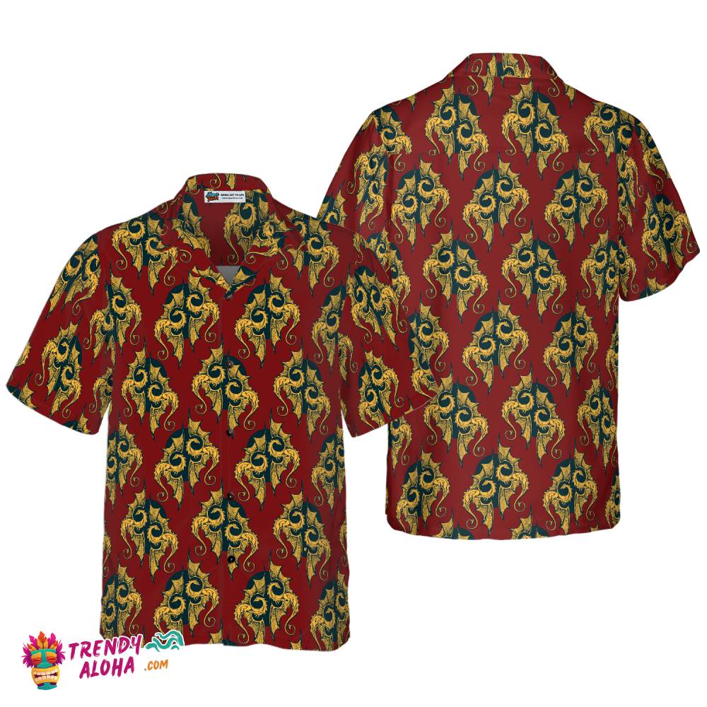 Gold Dragons For The Hero Hawaiian Shirt