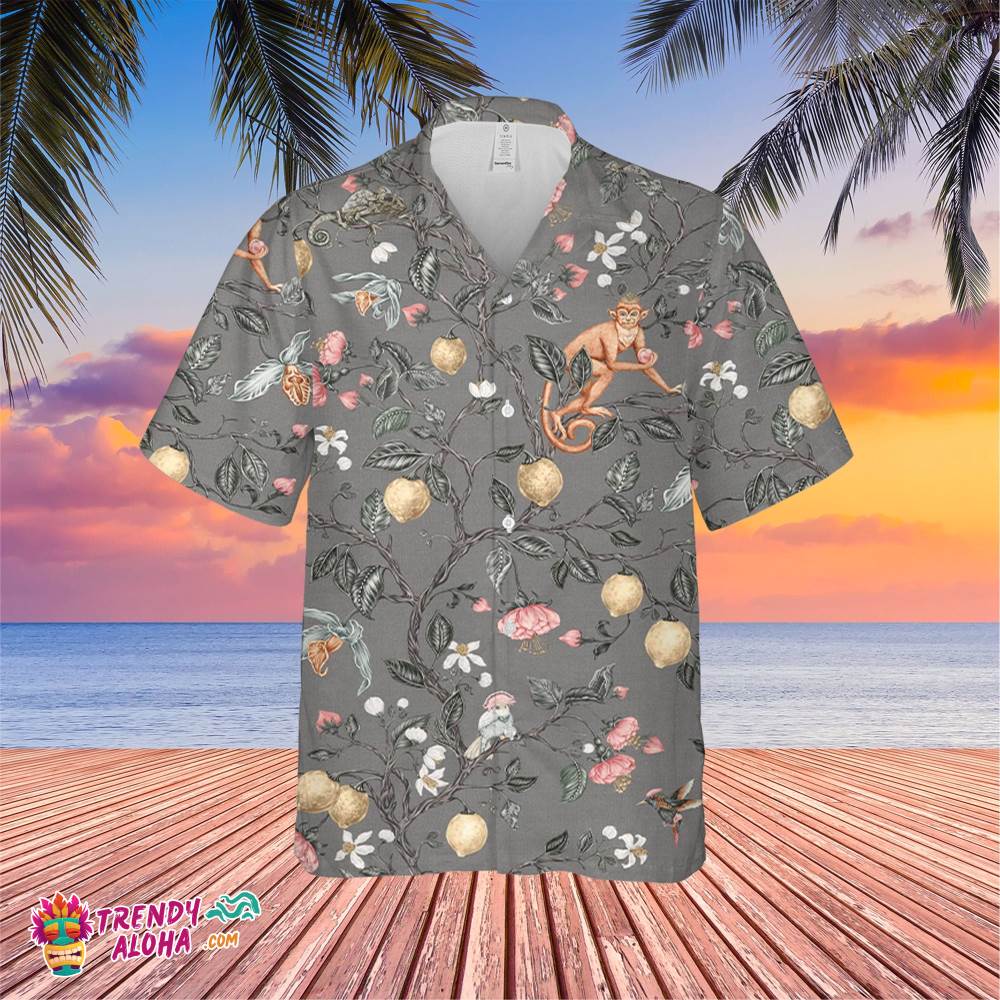 Gold Lemon Art Trending Hawaiian Shirt, Summer Vacation Hawaiian Shirt