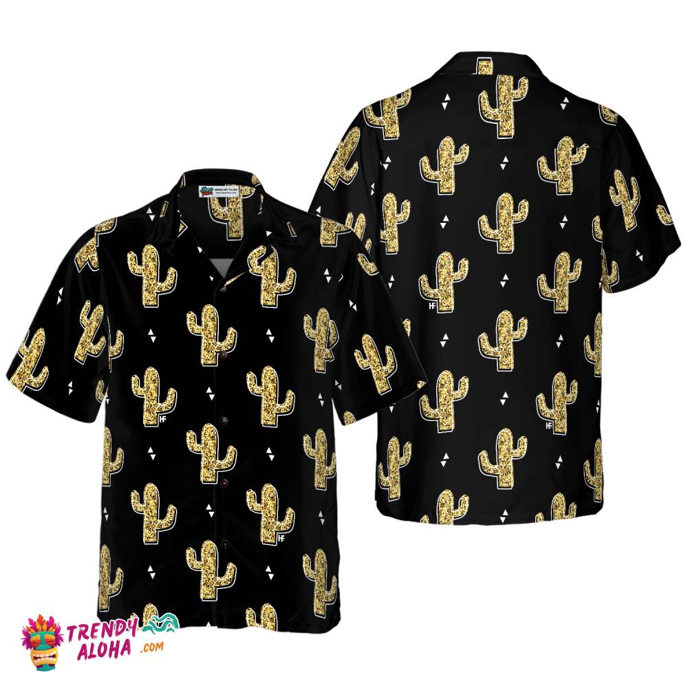 Golden Cactuses Hawaiian Shirt