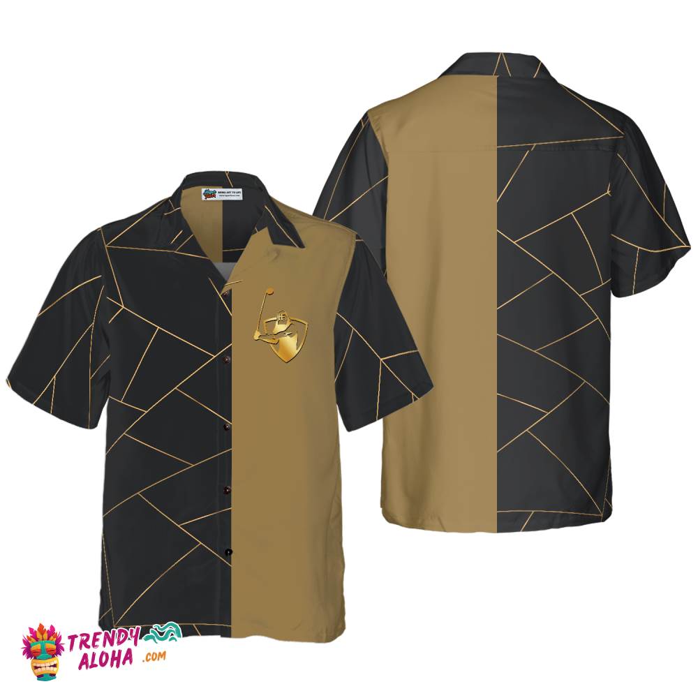 Golden Lines Golf Hawaiian Shirt Golden Lines Golf Hawaiian Shirt