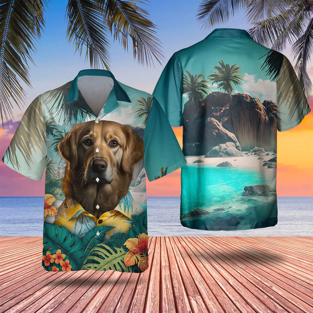 Golden Retriever 3D Tropical Trendy Hawaiian Shirt, Dog Lover Trendy Hawaiian Shirt, Summer Trendy Hawaiian Shirt For Men And Women Golden Retriever 3D Tropical Trendy Hawaiian Shirt, Dog Lover Trendy Hawaiian Shirt, Summer Trendy Hawaiian Shirt For Men And Women