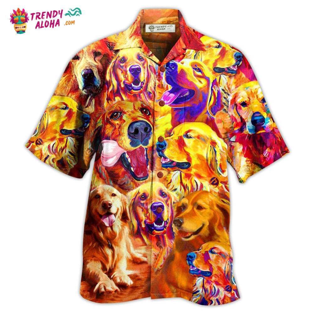 Golden Retriever Dad Ever Hawaiian Shirt – Trendy Aloha Golden Retriever Dad Ever Hawaiian Shirt – Trendy Aloha