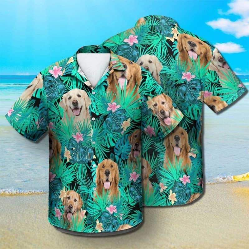 Golden Retriever Dog Summer Leaves Trendy Hawaiian Shirt, Golden Trendy Hawaiian Shirt, Aloha Shirt For Dog Lover Summer Gifts Golden Retriever Dog Summer Leaves Trendy Hawaiian Shirt, Golden Trendy Hawaiian Shirt, Aloha Shirt For Dog Lover Summer Gifts