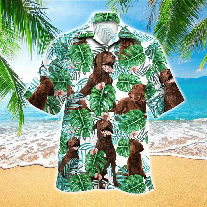Golden Retriever Flower Vintage Trendy Hawaiian Shirt, The Best Gift For Dog Lovers Trendy Hawaiian Shirt