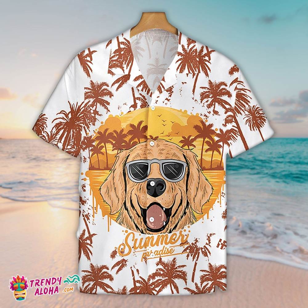 Golden Retriever Hawaiian Shirt Summer Vibe Dog For Men And Women, Aloha Hawaiian Shirts