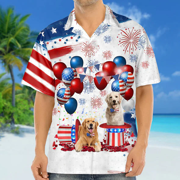 Golden Retriever Independence Day Trendy Hawaiian Shirt For Men And Women, 4Th Of July Trendy Hawaiian Shirt Golden Retriever Independence Day Trendy Hawaiian Shirt For Men And Women, 4Th Of July Trendy Hawaiian Shirt